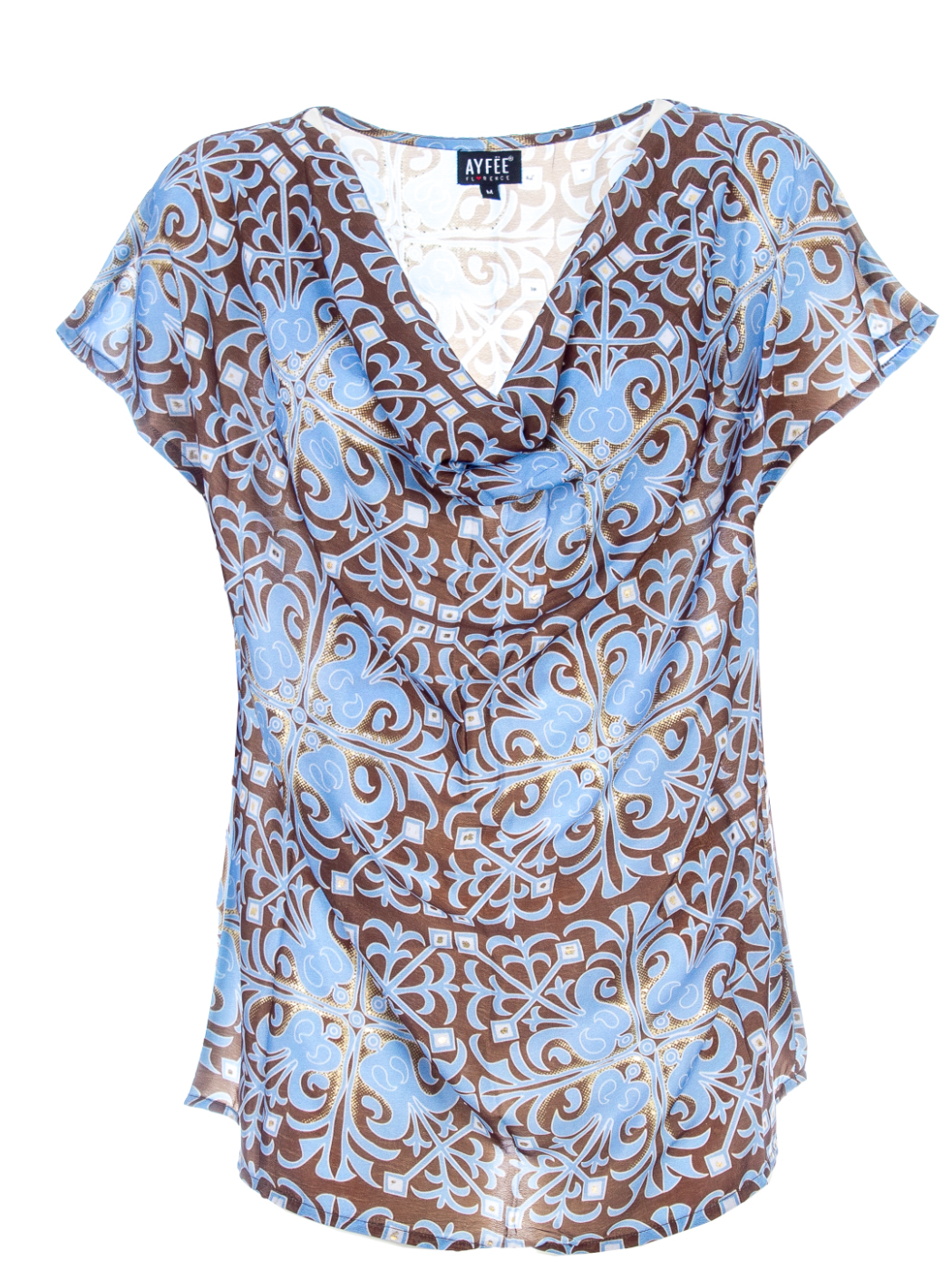 BLUSA SCOLLO DRAPPEGGIO , 4 TG - VARIANTE 29